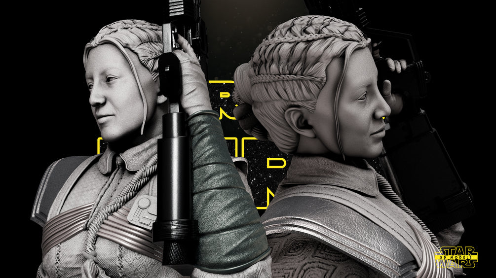 Fennec Shand Bust - Star Wars 3D Models
