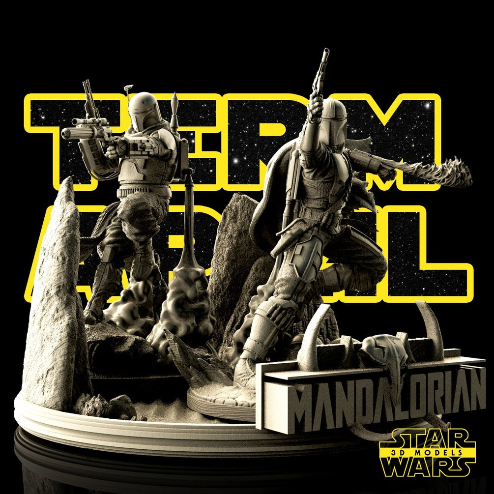 Mandalorian and Boba Fett Star Wars 3D Models