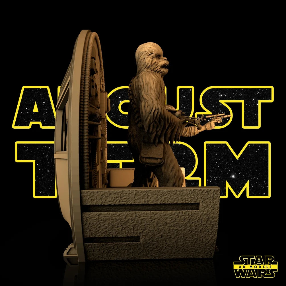 Han Solo And Chewbacca - Diorama Base - Star Wars 3D Models