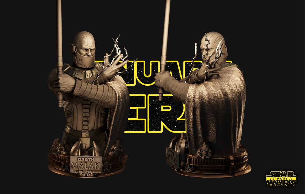 Darth Malak Bust - Star Wars 3D Models