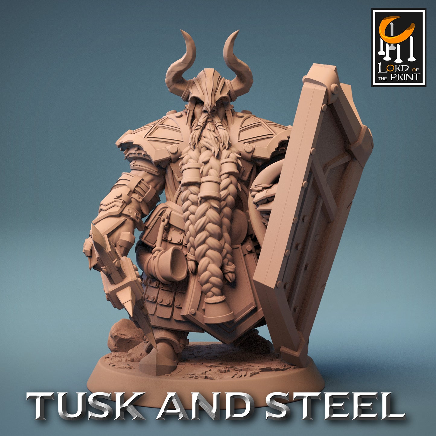 Tusk & Steel Dwarf Soldier Hammer Axe Stand