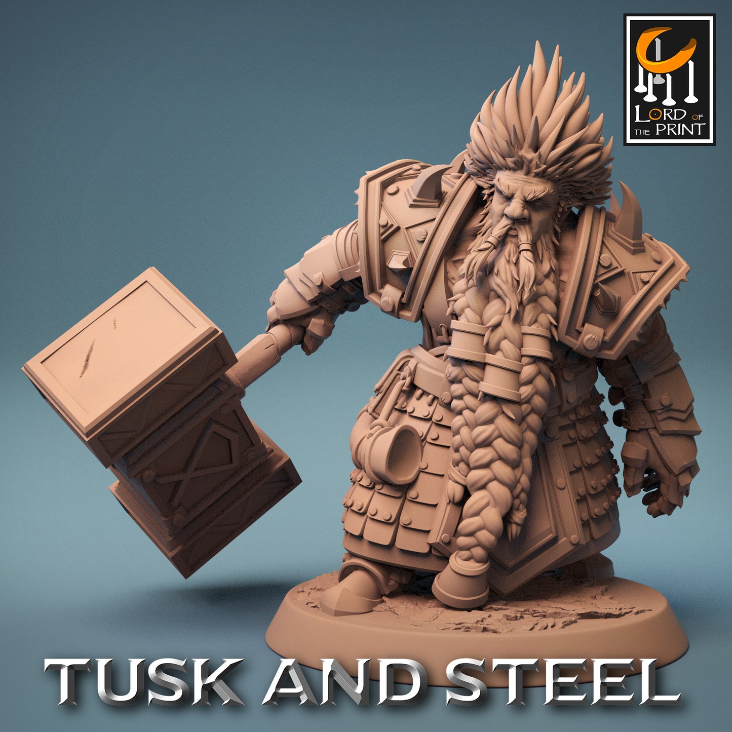 Tusk & Steel Dwarf Soldier Hammer Look