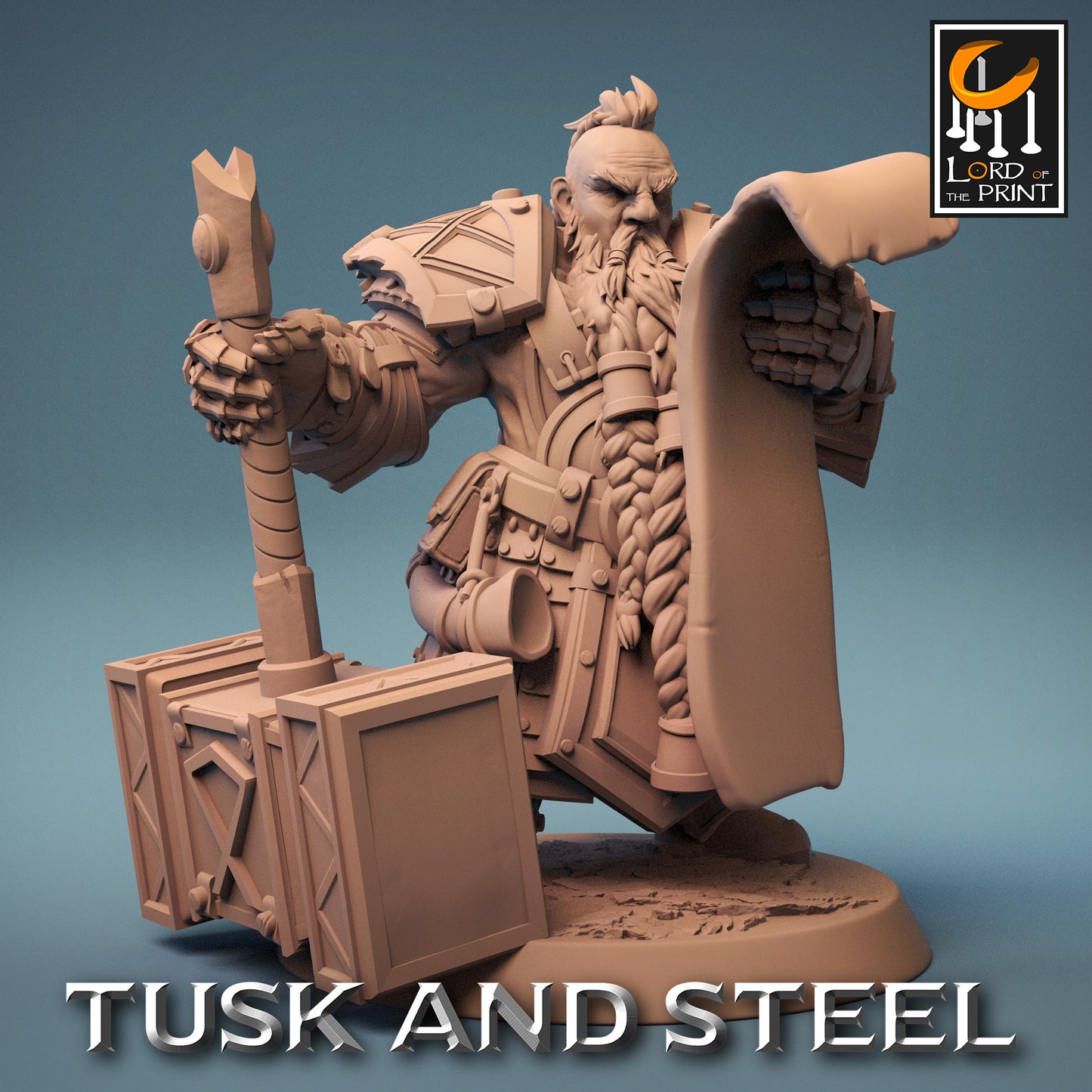 Tusk & Steel Dwarf Soldier Hammer Reads