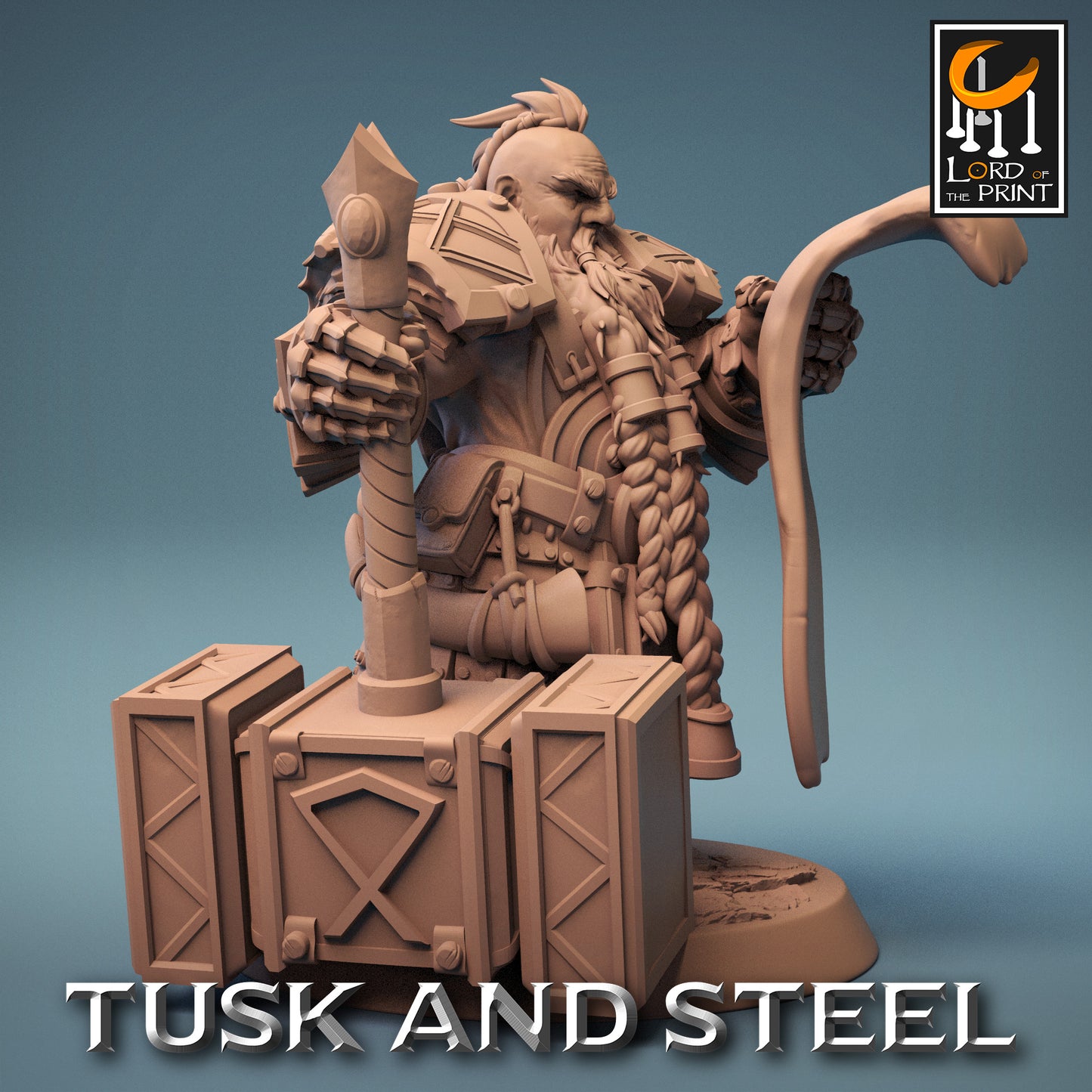 Tusk & Steel Dwarf Soldier Hammer Reads