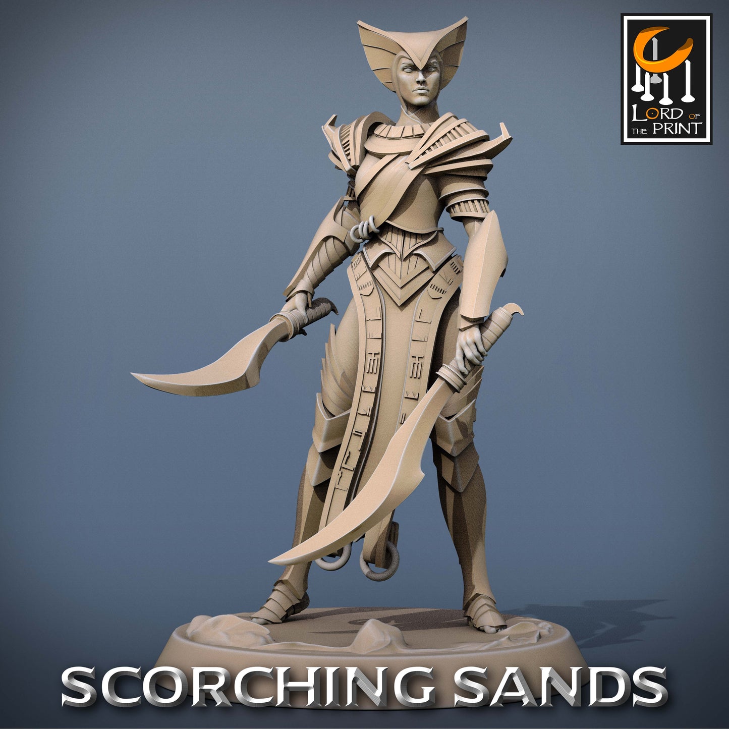 Scorching Sands: Egyptian Soldier Khopesh Stand