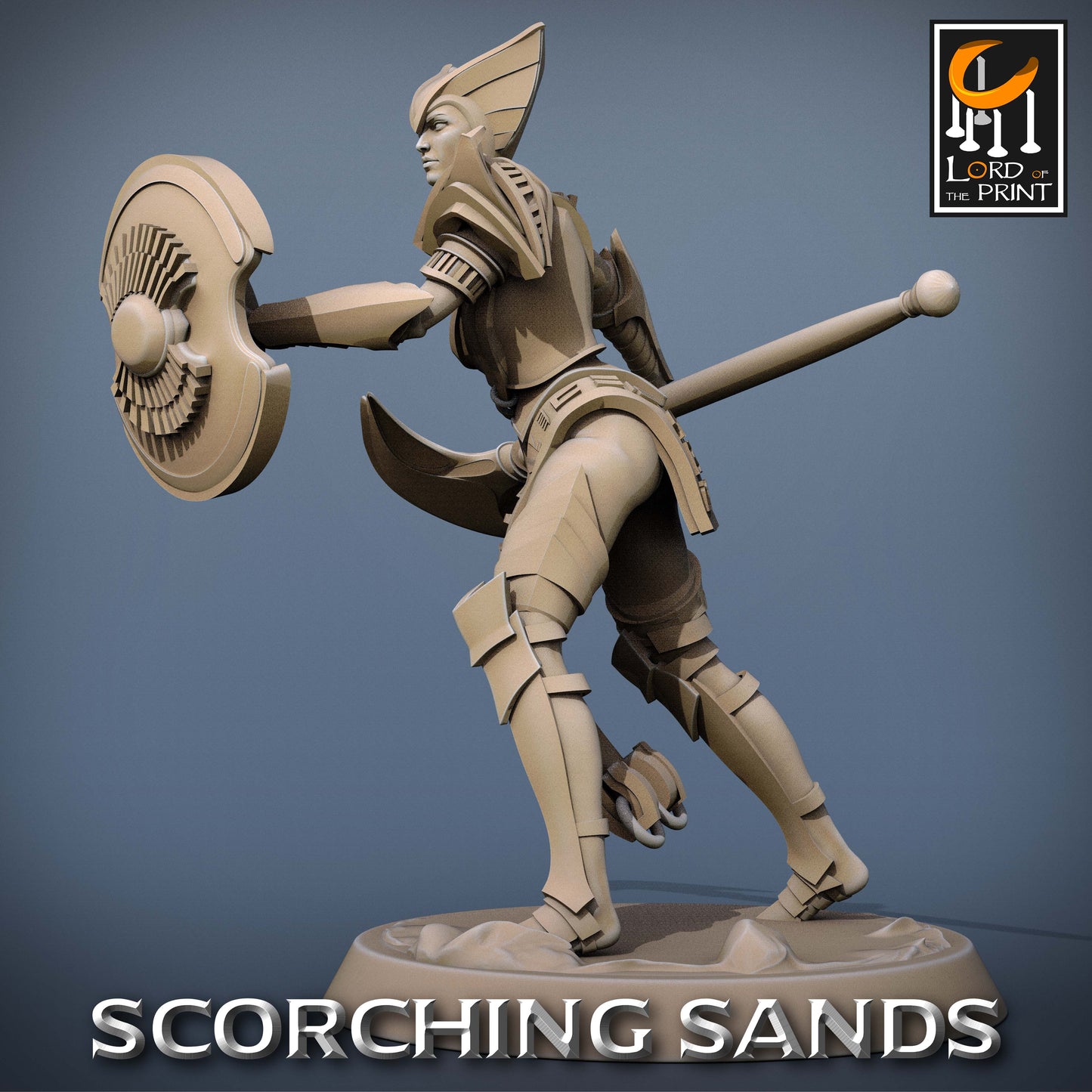 Scorching Sands: Egyptian Soldier Axe Parry