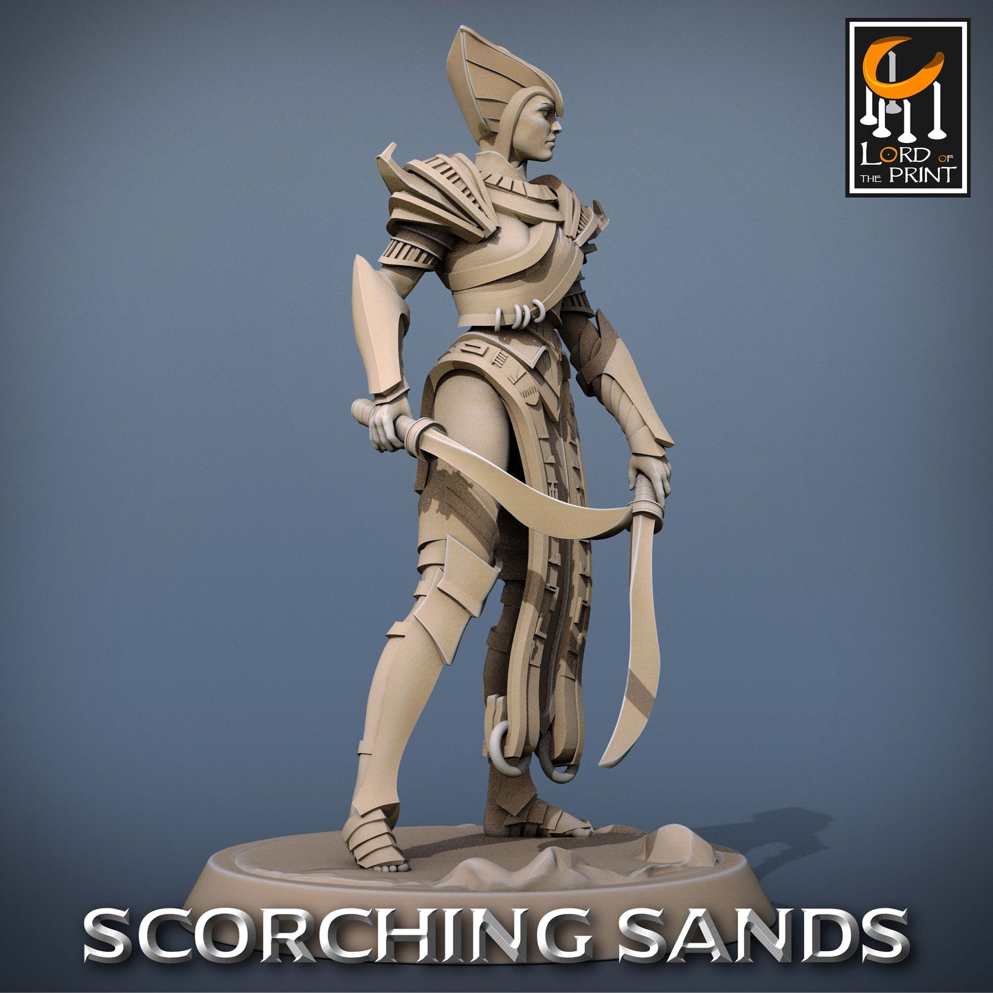 Scorching Sands: Egyptian Soldier Khopesh Stand