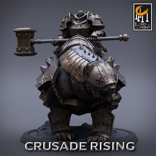 Crusade Rising Templar Bear Banner Hammer Stand