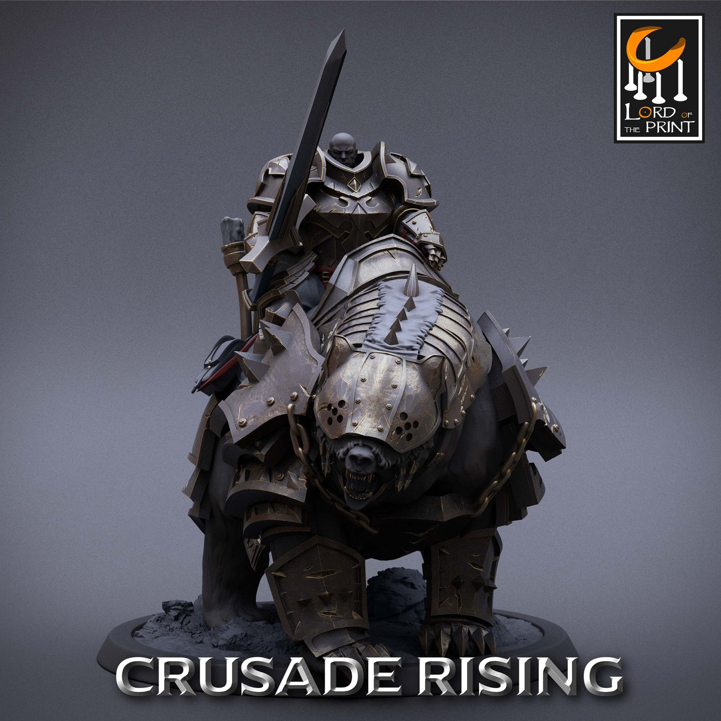 Crusade Rising Templar Bear Banner Sword Stand