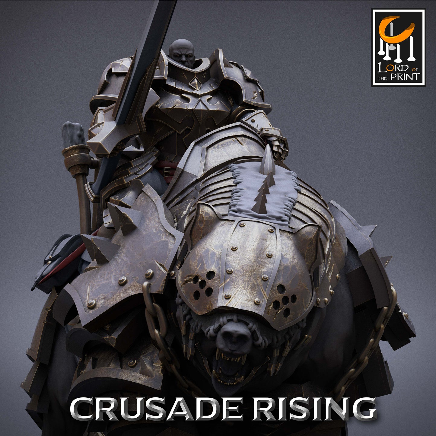 Crusade Rising Templar Bear Banner Sword Stand