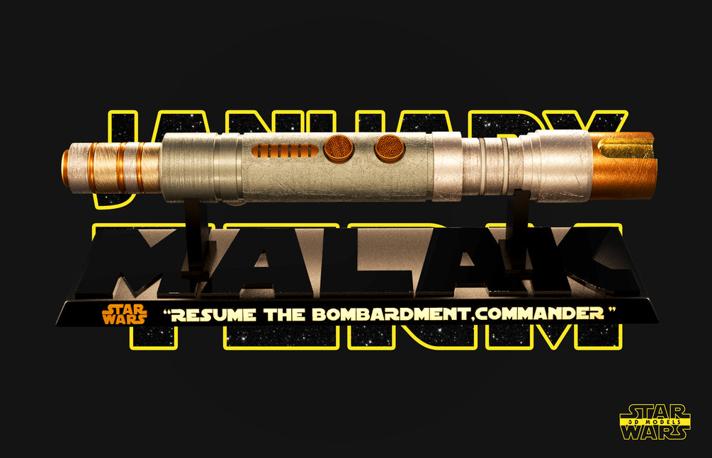 Darth Malak Lightsaber Sculpture - Star Wars 3D Models