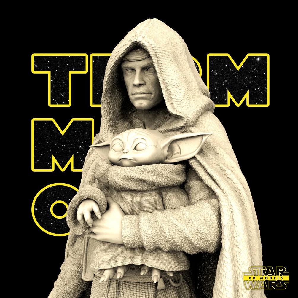 Luke Skywalker Sculpture - Star Wars 3D Model
