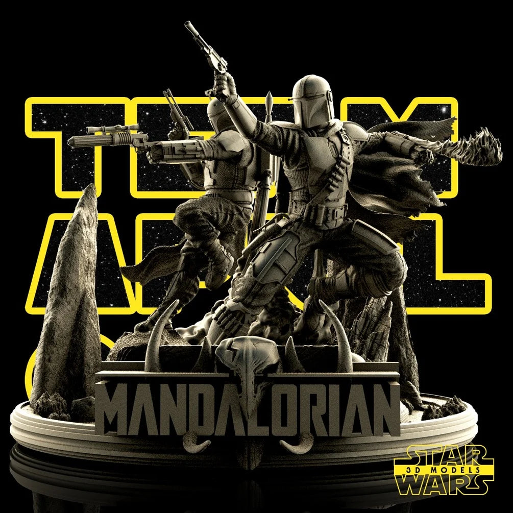 Mandalorian and Boba Fett Star Wars 3D Models