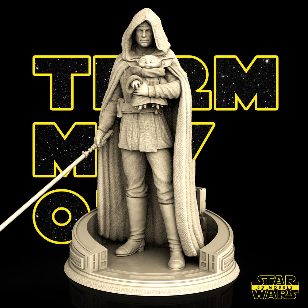 Luke Skywalker Sculpture - Star Wars 3D Model