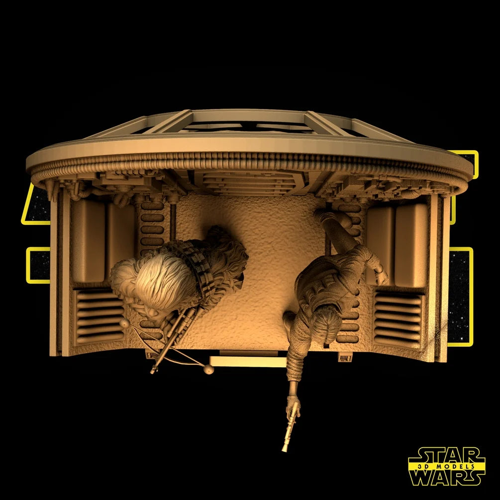 Han Solo And Chewbacca - Diorama Base - Star Wars 3D Models