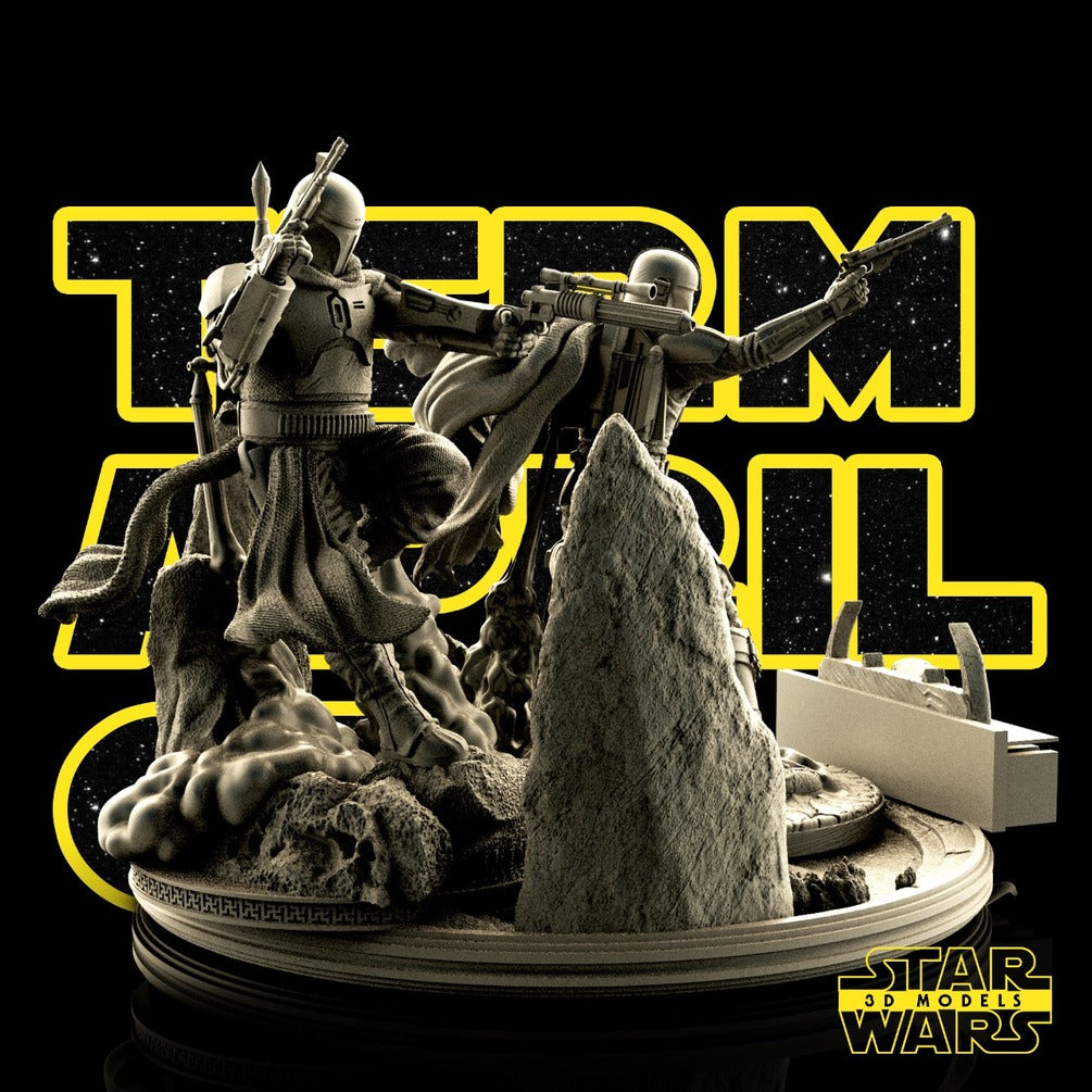 Mandalorian and Boba Fett Star Wars 3D Models