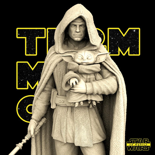 Luke Skywalker Sculpture - Star Wars 3D Model