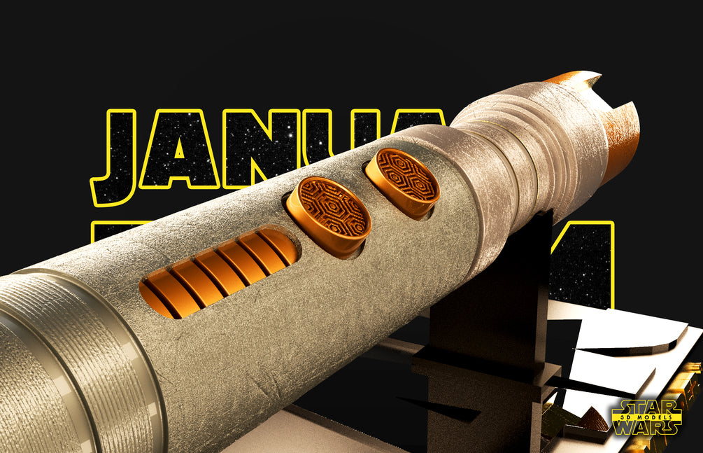 Darth Malak Lightsaber Sculpture - Star Wars 3D Models