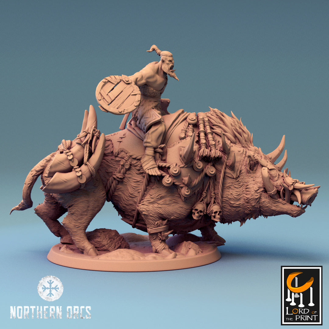 Northern Orc Boar Guard With Armor & Rider