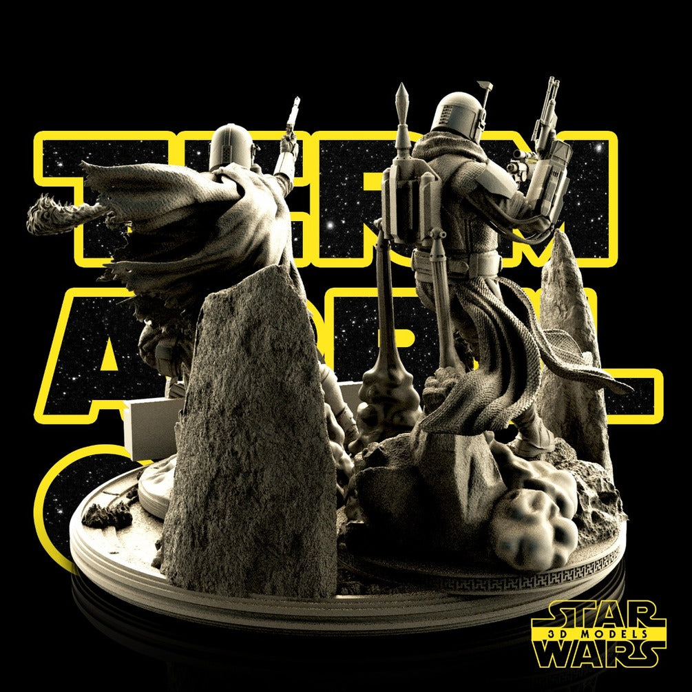 Mandalorian and Boba Fett Star Wars 3D Models