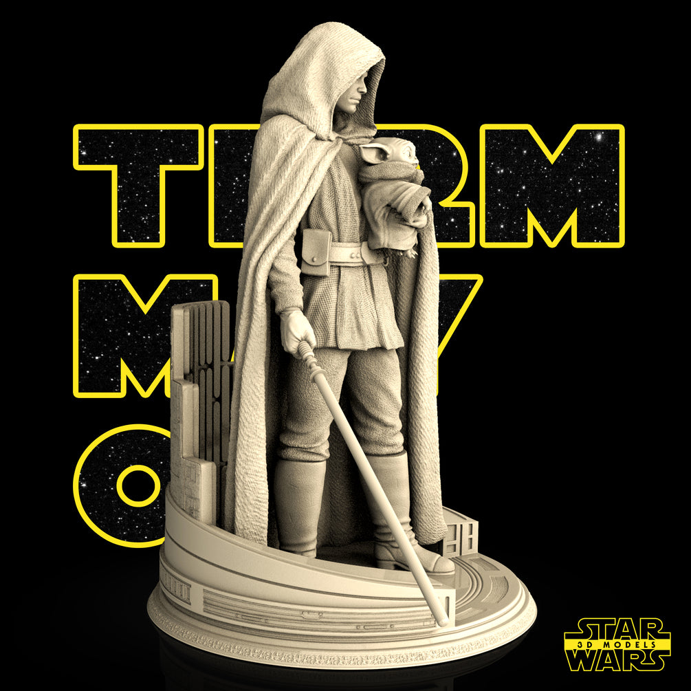 Luke Skywalker Sculpture - Star Wars 3D Model