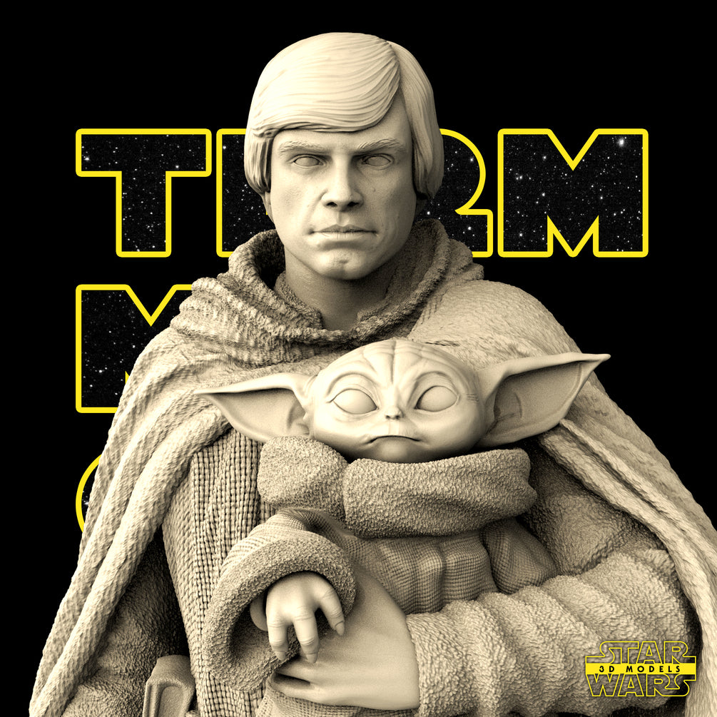 Luke Skywalker Sculpture - Star Wars 3D Model