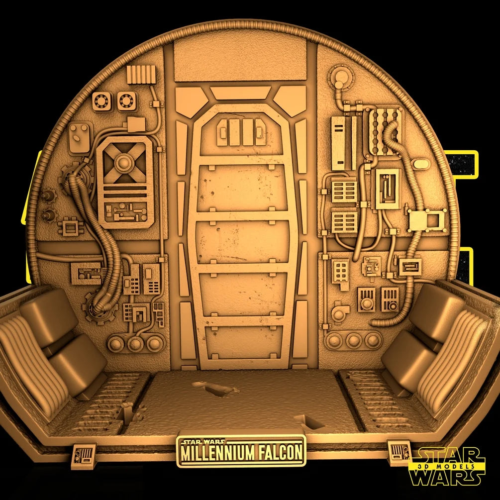 Han Solo And Chewbacca - Diorama Base - Star Wars 3D Models